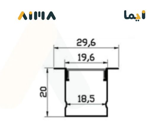 صورة نيو باور المونيوم بروفايل مخفي جداري سقفي طول 3 متر مقاس 2020